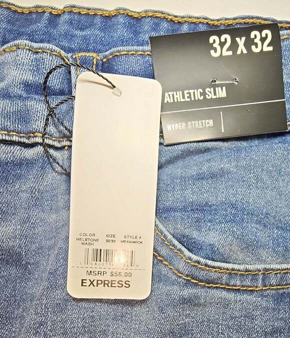 Express Other - Express Athletic Slim Hyper Stretch Jeans in Melstone Wash